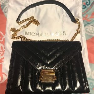 Michael Kors Whitney Black Leather Purse